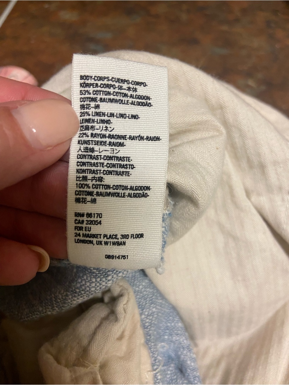 Free People Paradise Linen Blend Chambray Ankle/Crop Pants Size XS Coastal Beach - Picture 11 of 15